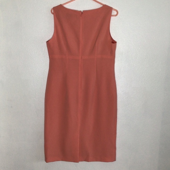 Black Label Evan-Picone Sleeveless Peach Sheath Dress - Picture 2 of 12